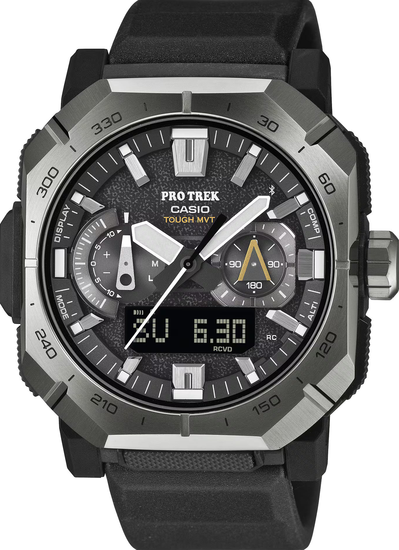 萬年鐘錶 - CASIO PRO TREK  登山者藍芽太陽能電波方位、氣壓、高度、溫度三重感應器登山錶  PRW-B1000-1   錶徑 : 45.8 mm