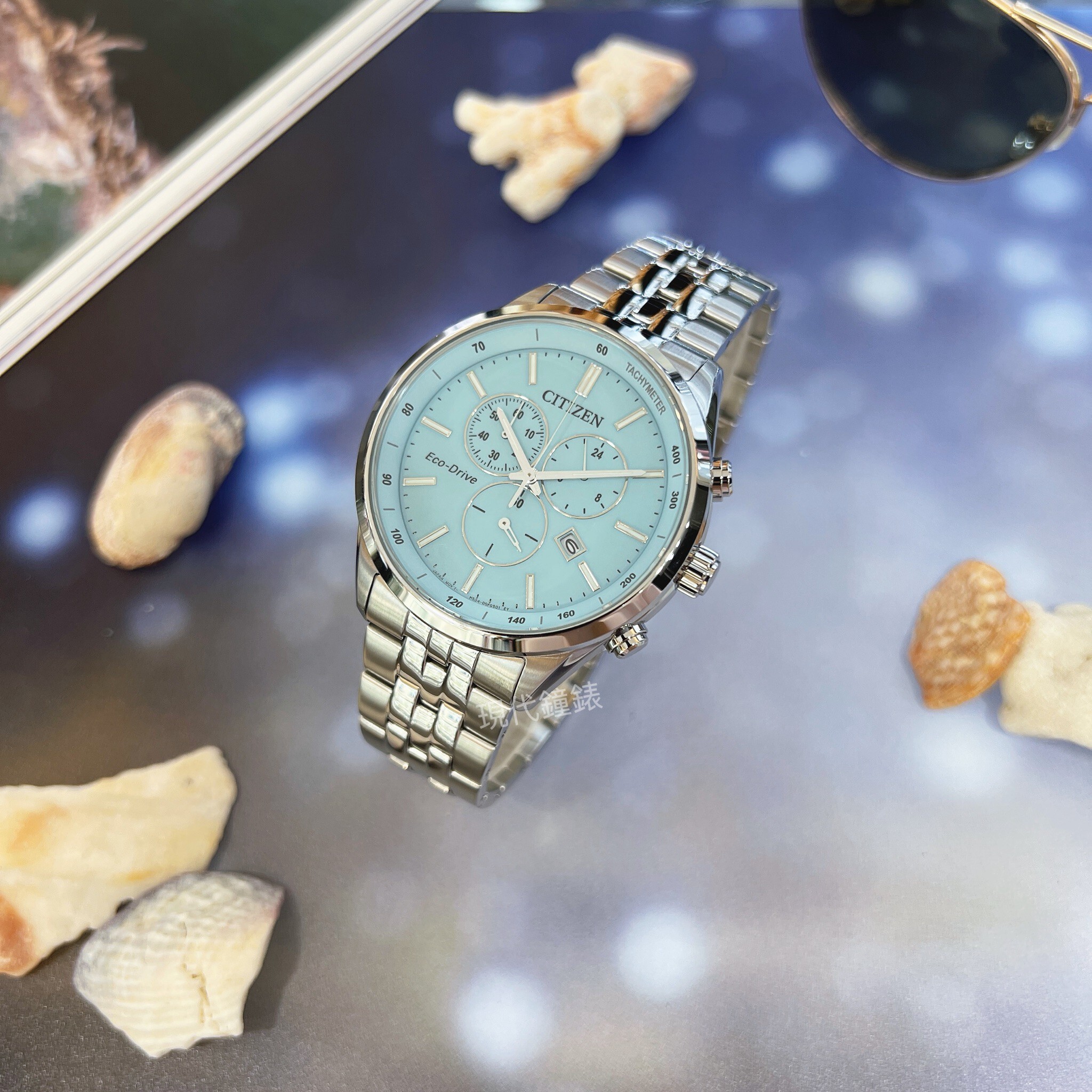 【CITIZEN 星辰】柔和沉穩光動能計時男錶AT2570-56M 42mm 現代鐘錶