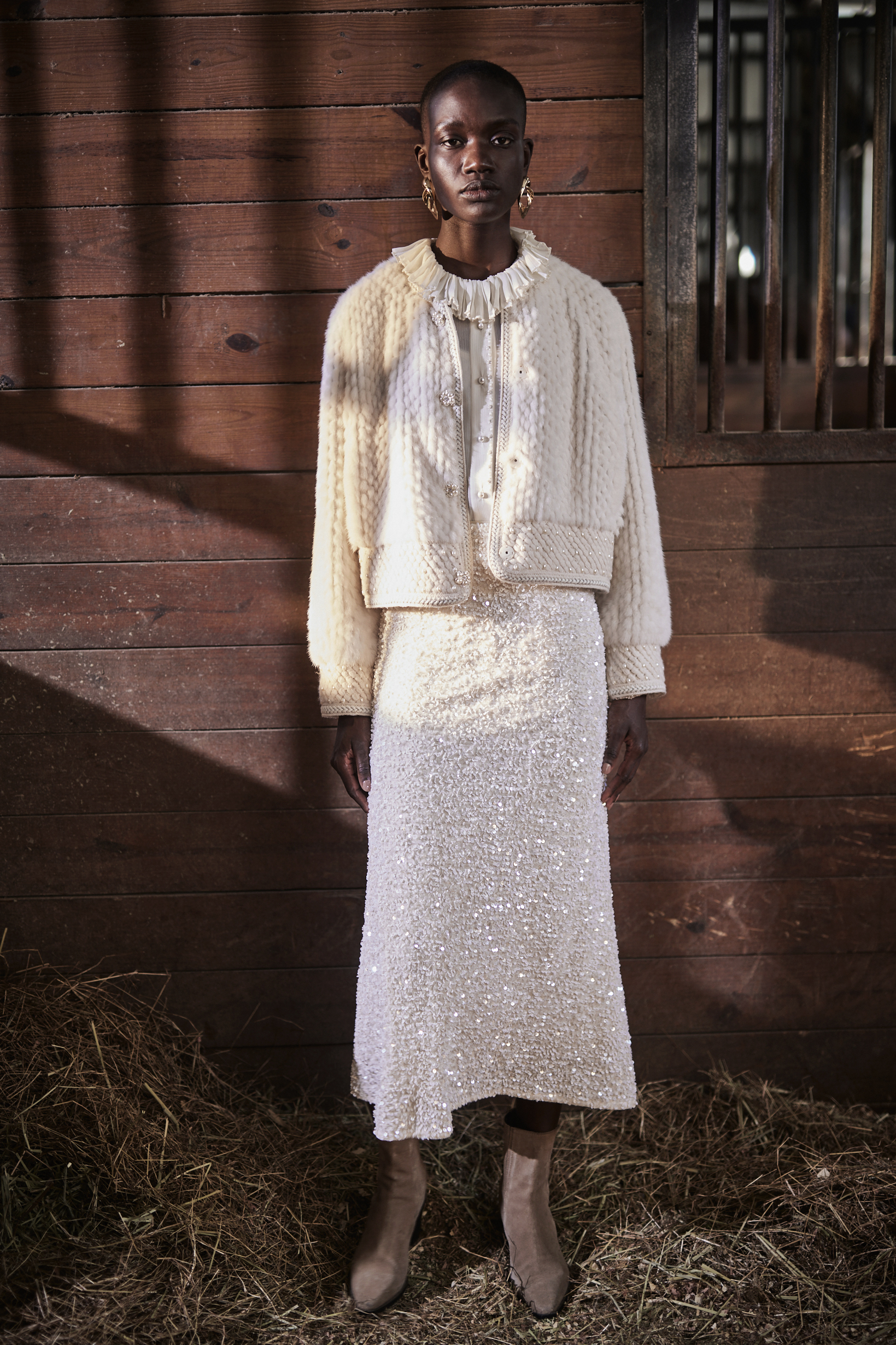 BE15168C1 白夢光影亮片魚尾長裙