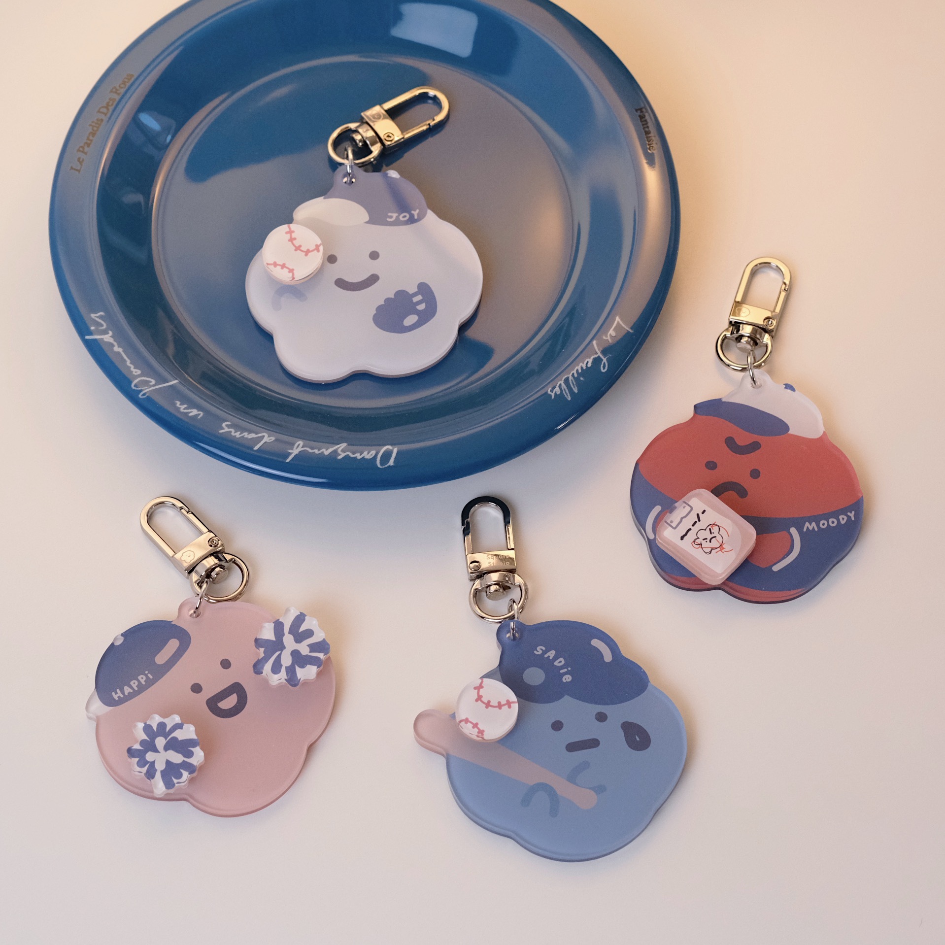 轉轉棒球吊飾 60mm