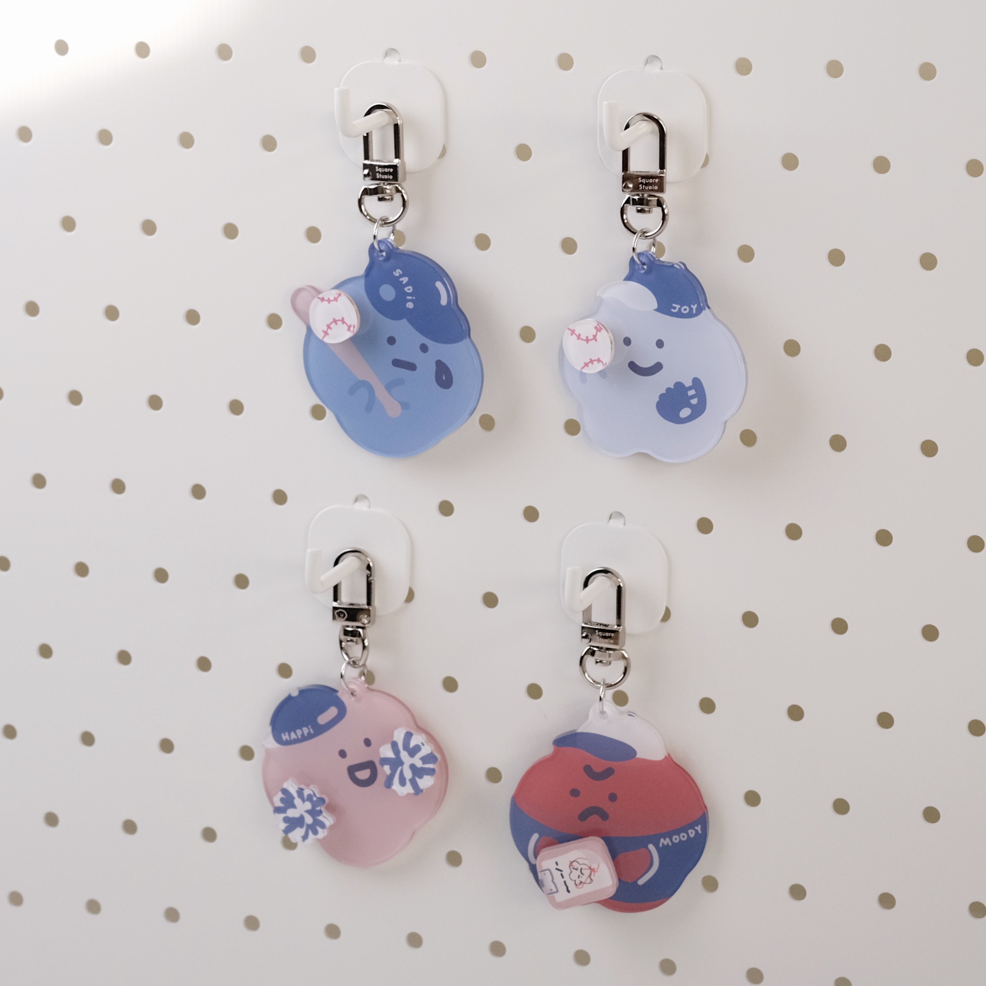 轉轉棒球吊飾 60mm