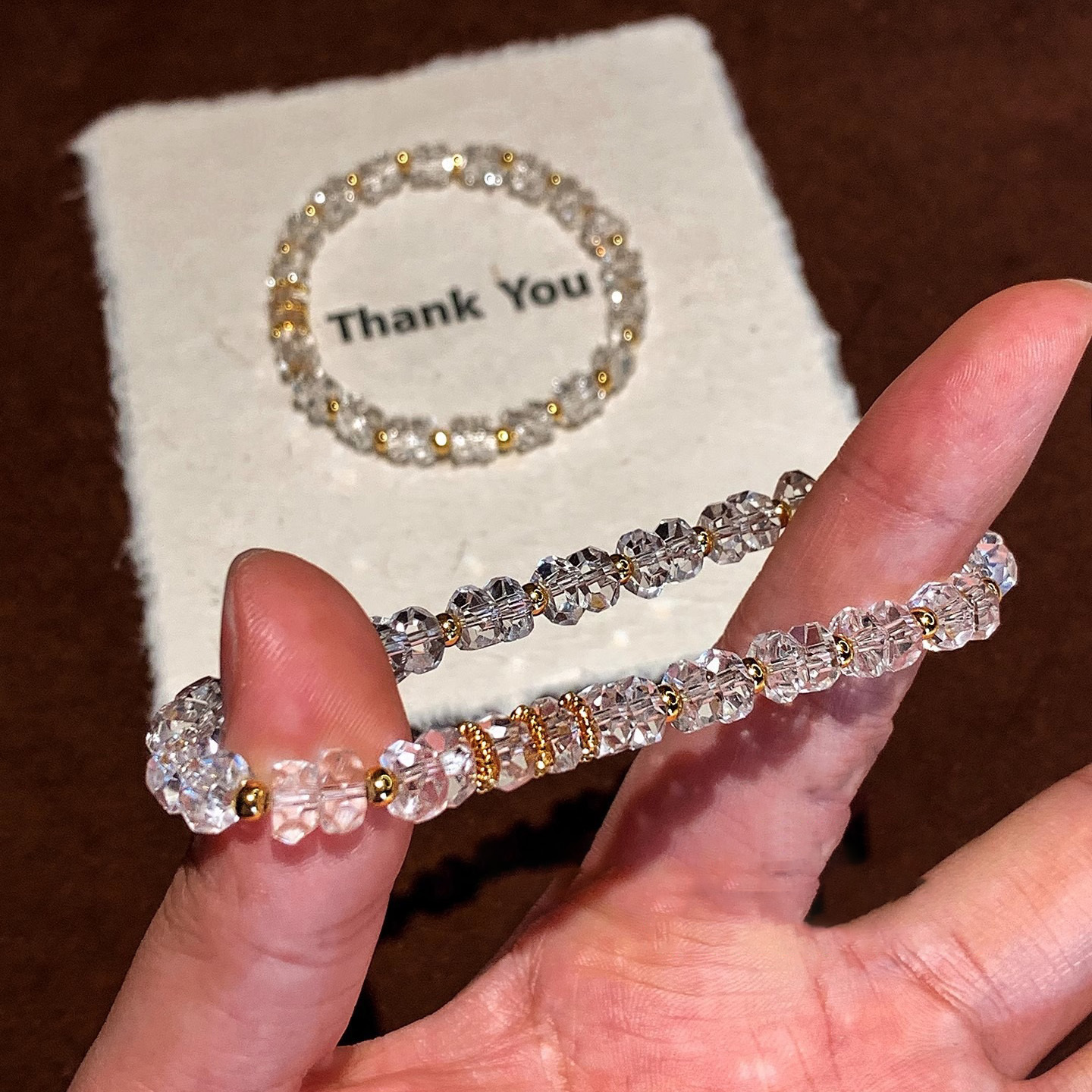 【凝聚靈光】冰種白水晶閃耀設計鑽切水晶手鍊