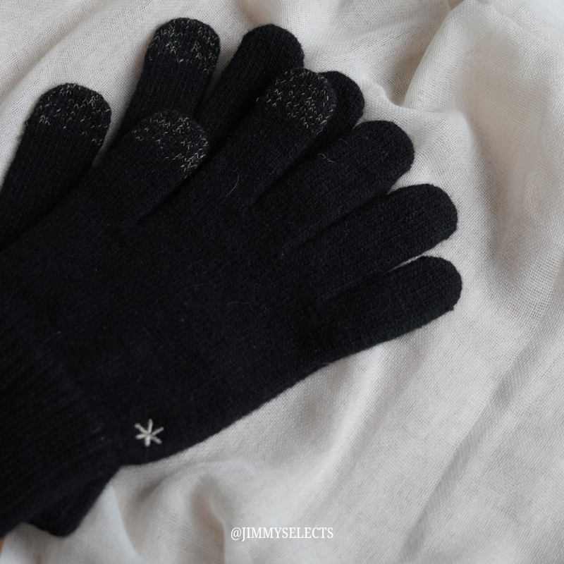 【現貨】Snow Peak 羊絨針織手套｜黑／灰／米白｜柔軟保暖 × 日系極簡｜S24WWFGL68
