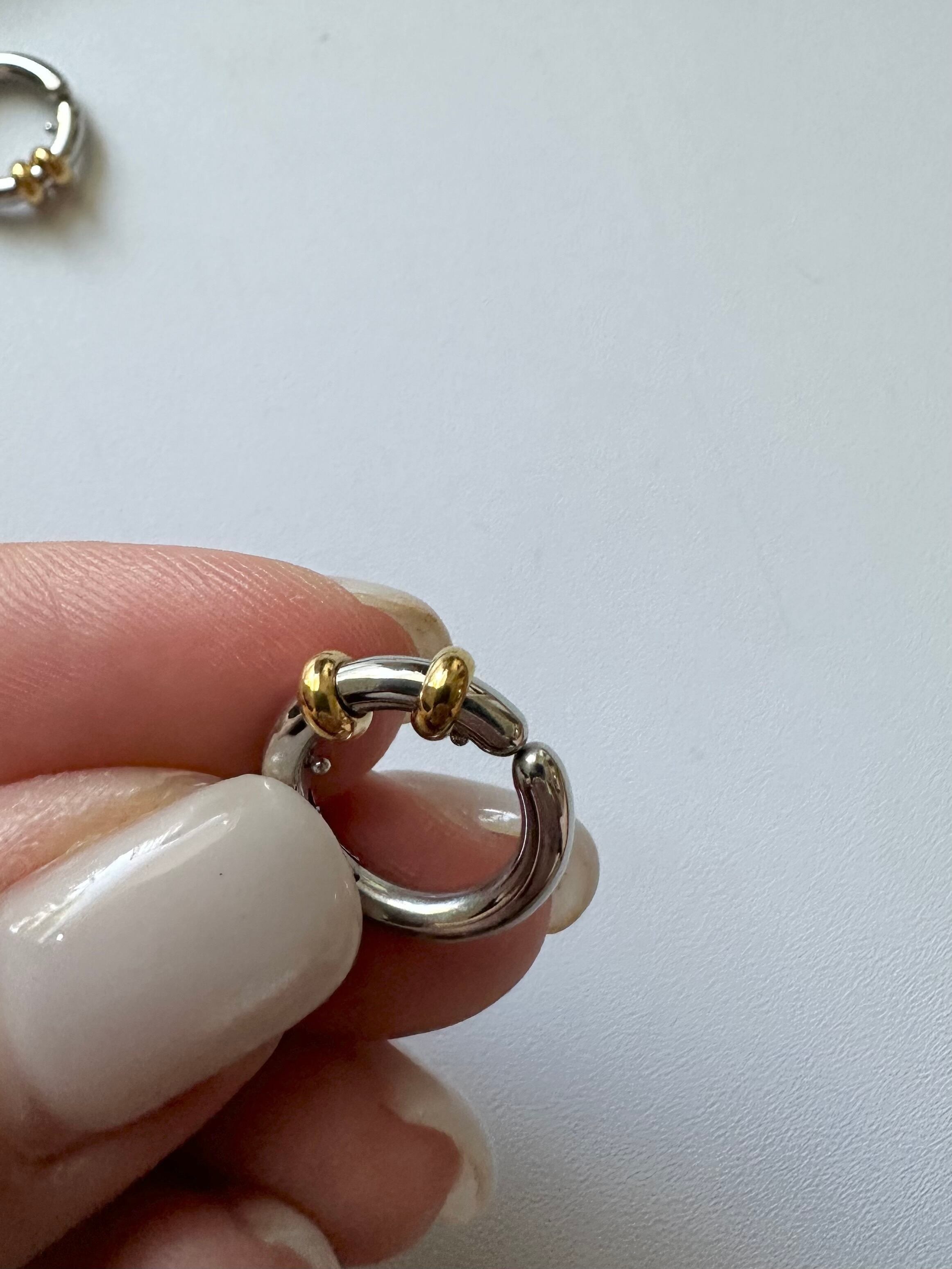 SS bicolor ear cuff