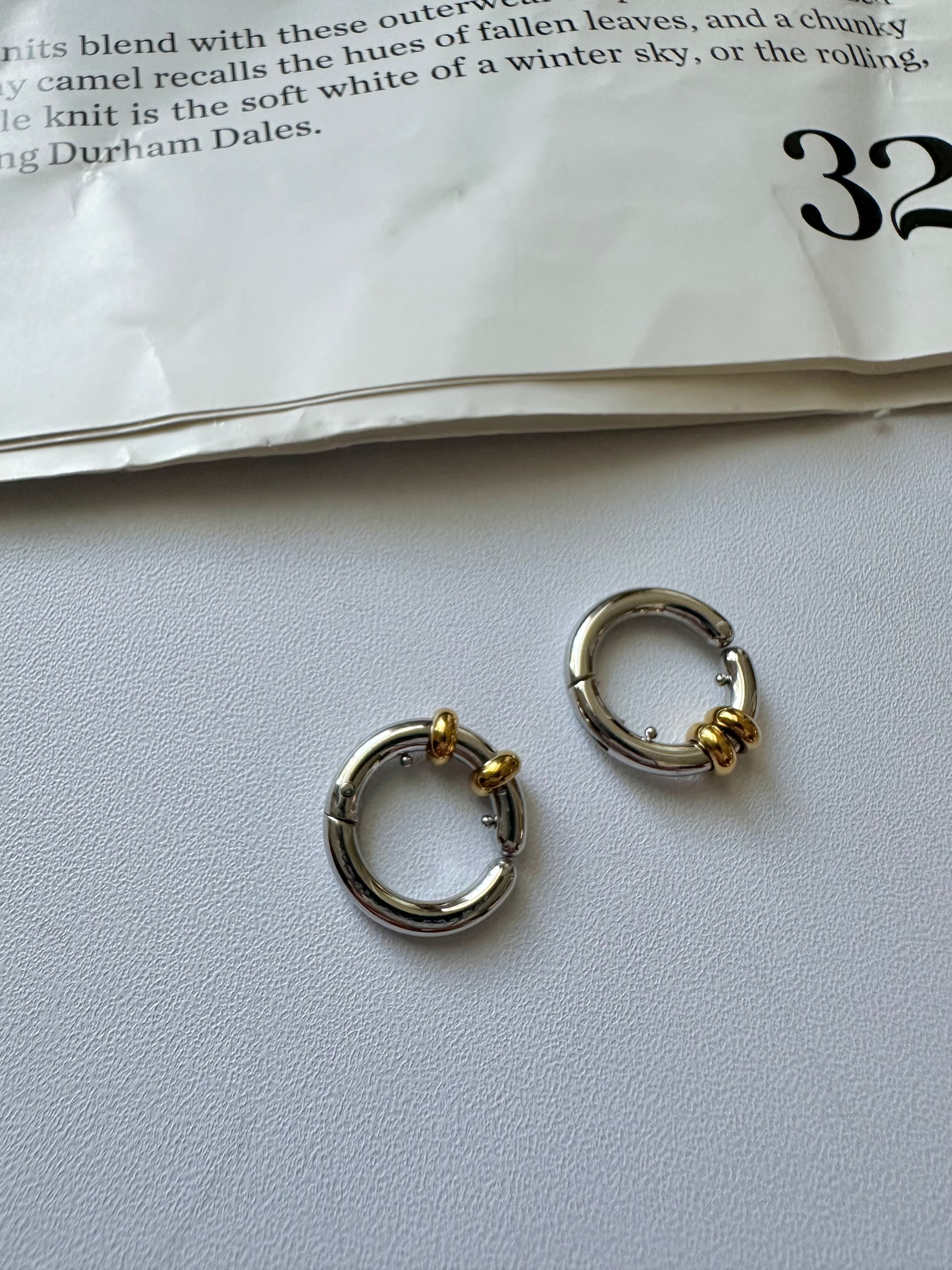 SS double splash ear cuff