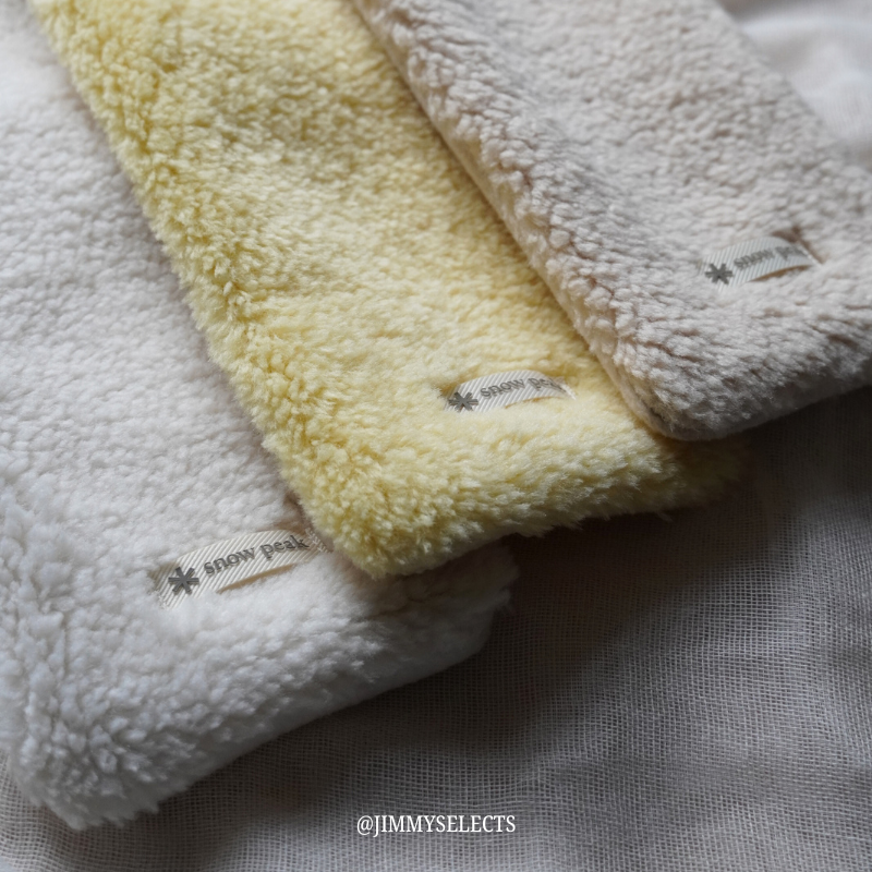 【現貨】Snow Peak Boa Fleece Muffler｜毛絨保暖圍巾｜白色／裸色／鵝黃｜日系戶外風