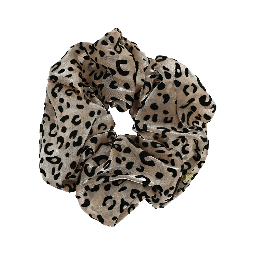 L. ERICKSON 透明感豹紋大腸圈〈金色〉