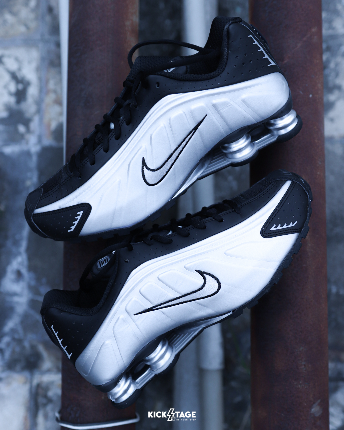 男鞋 NIKE SHOX R4 黑銀 氣墊 緩震 復古 彈簧鞋 運動鞋【HQ1988-007】