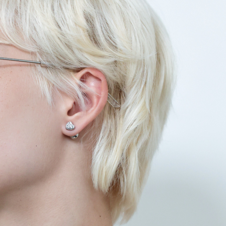 OUS Aurora Mini Heart Earrings 極光迷你愛心耳環