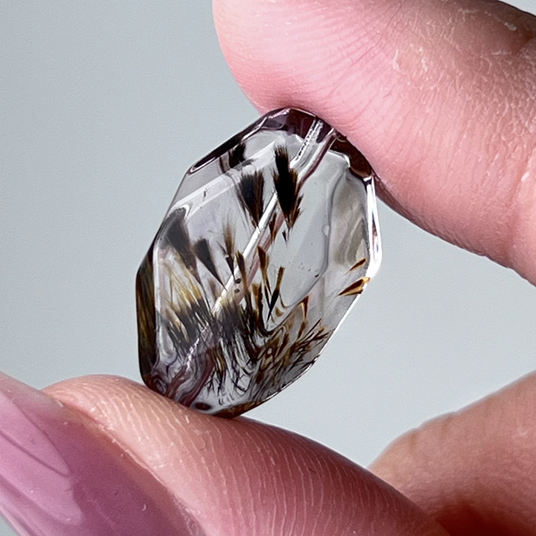 紫鈦晶 羽毛 隨型