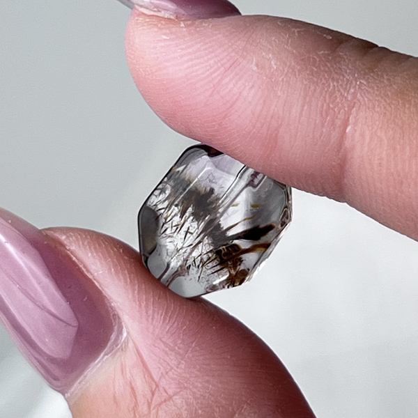 紫鈦晶 羽毛 隨型