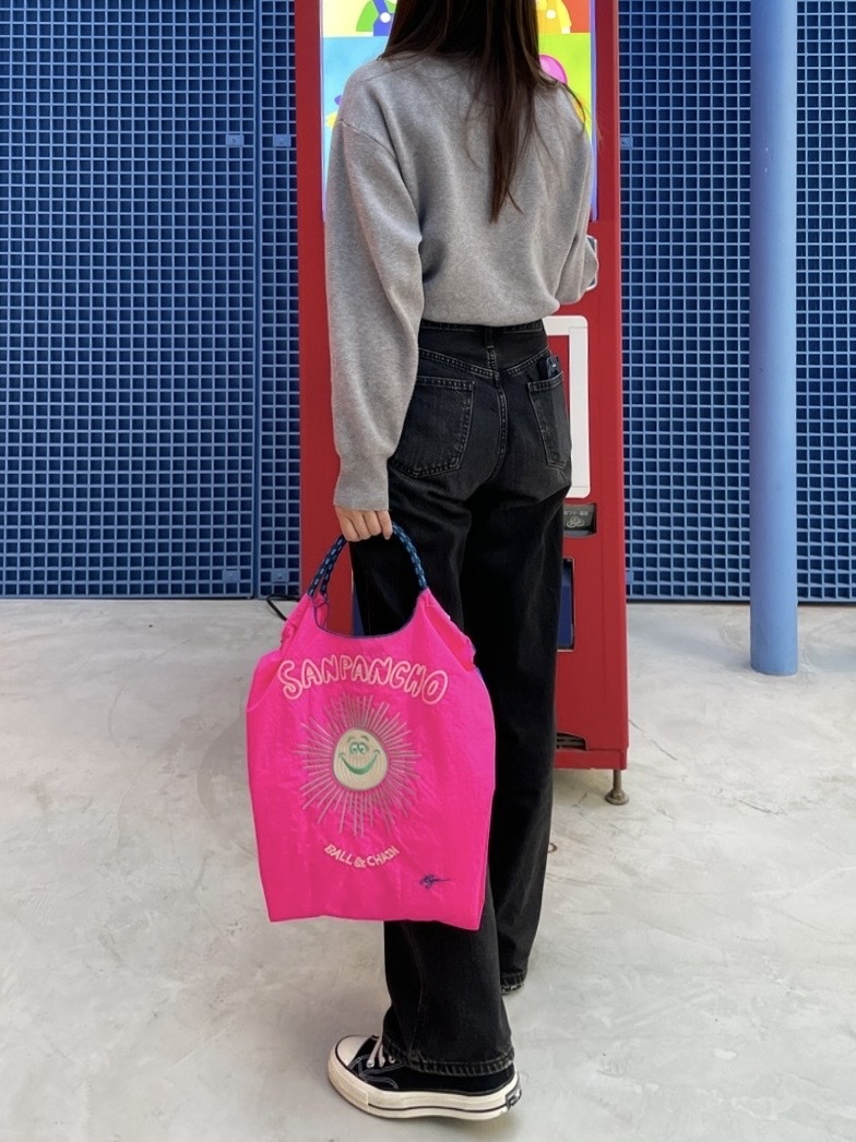 Ball＆Chain 刺繡環保購物袋 M號 - 粉紅 (31400209)