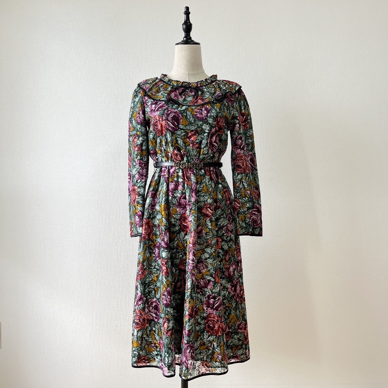 文藝感油畫花色連身裙