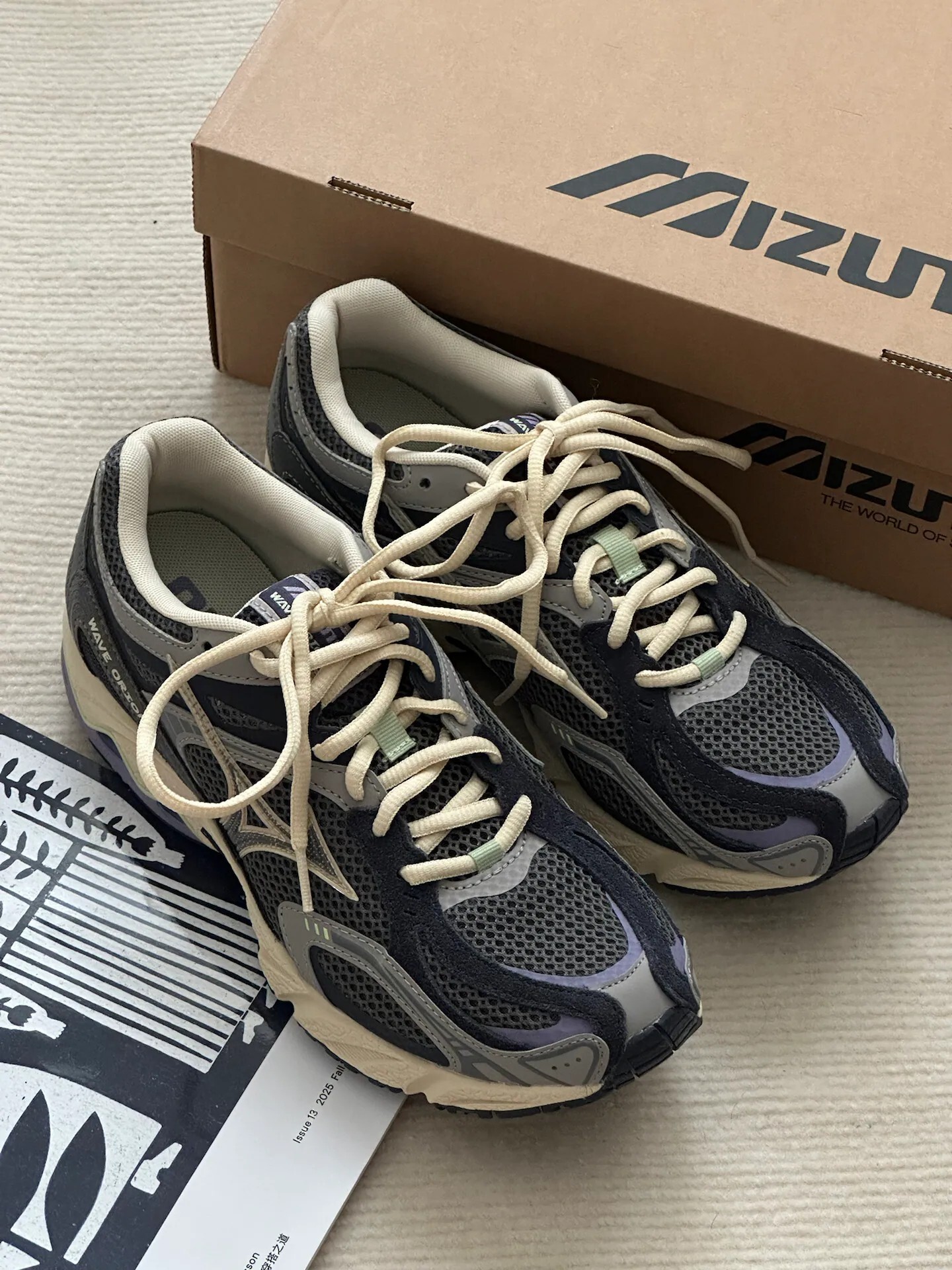 MIZUNO WAVE ORION 美津濃 復古 機能 深灰紫