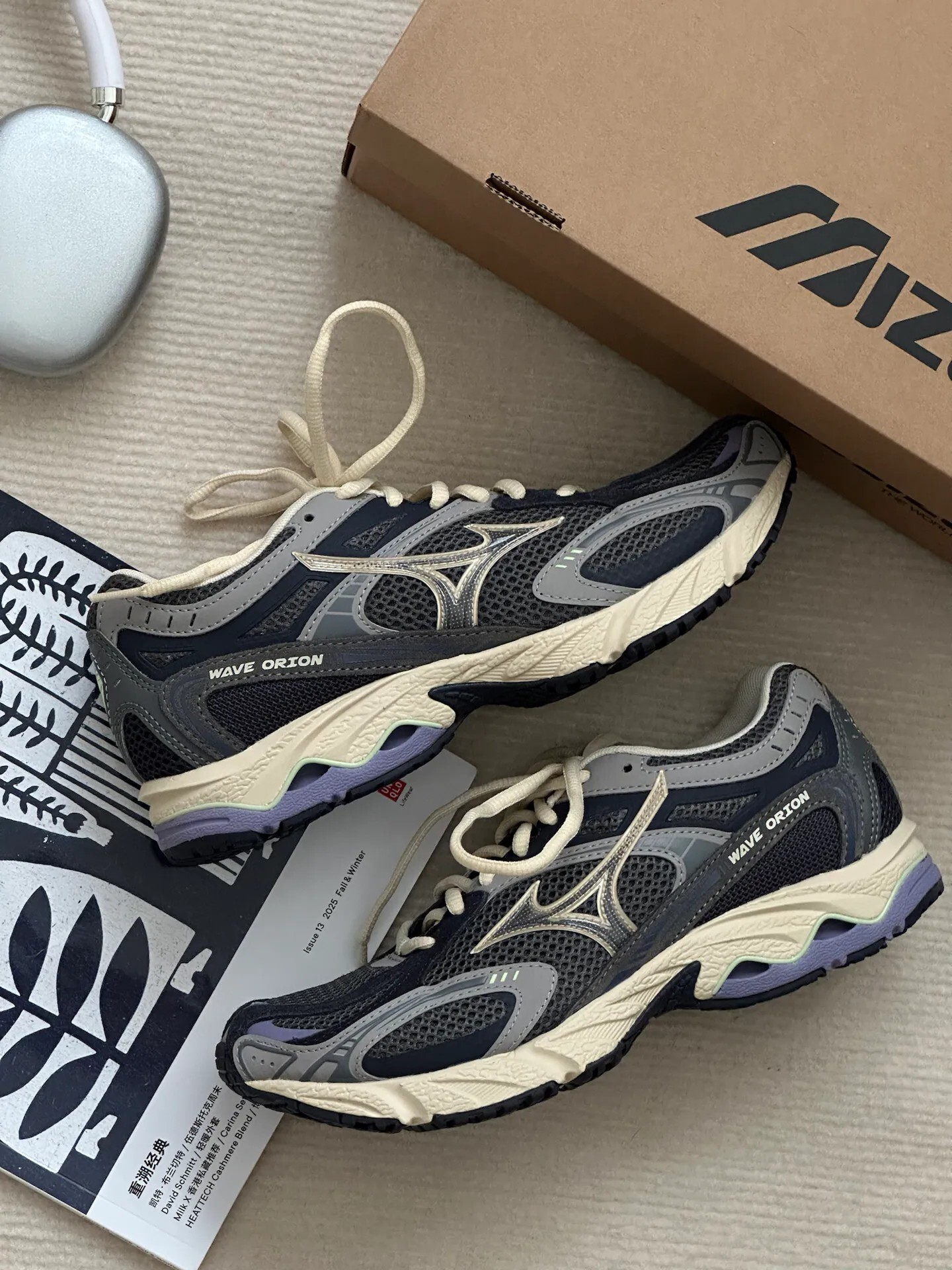 MIZUNO WAVE ORION 美津濃 復古 機能 深灰紫