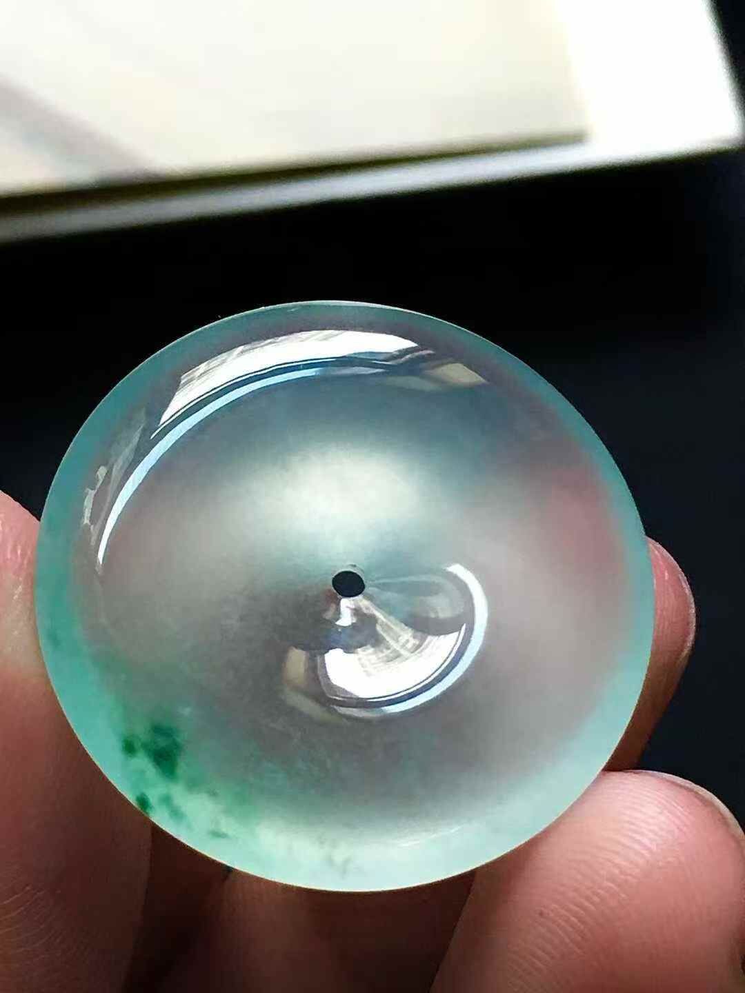 翡翠平安扣 (25.6mm直徑),天然翡翠A玉, 緬甸玉, Jade, Jadeite