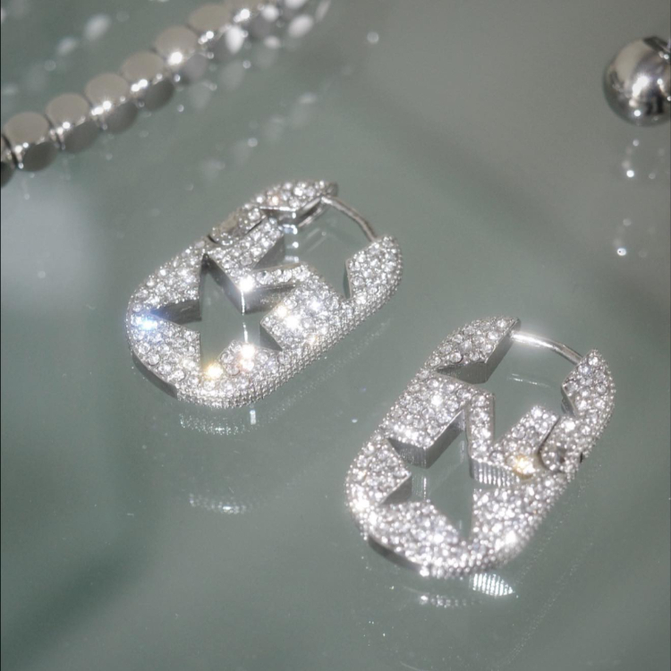 OUS Aurora Star Badge Earrings 極光雙面星閃耳環