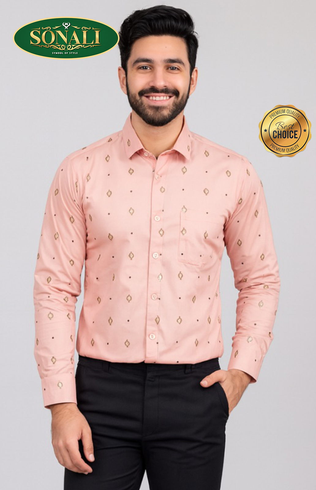 Sonali's Premier Quality Men's Full Sleeves Printed Shirts (Style & Color refer Images)