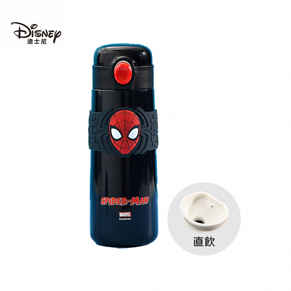 【虎兒寶】迪士尼正版授權不鏽鋼保溫 直飲彈跳杯 500ml _蜘蛛人_紅