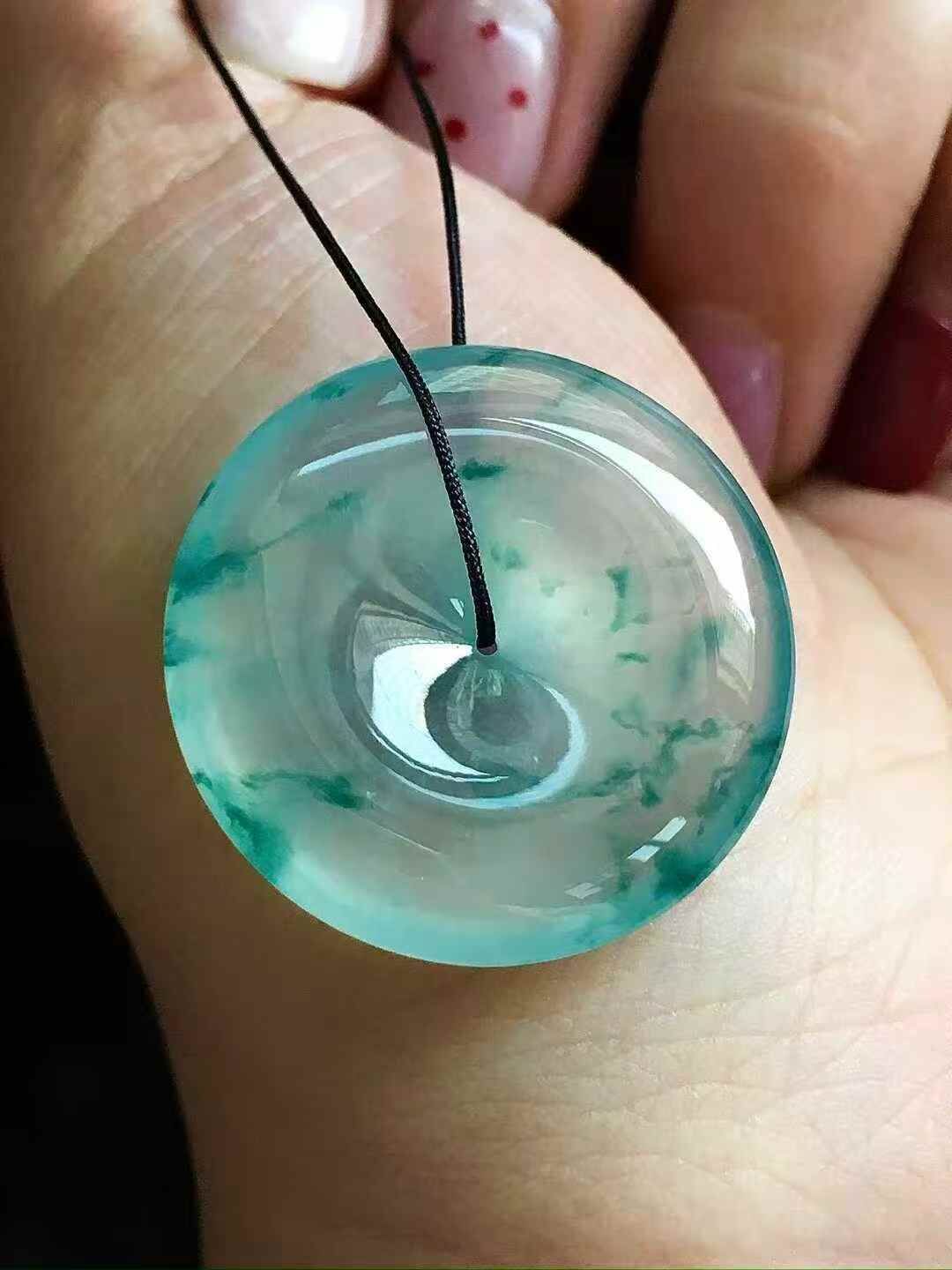 翡翠平安扣 (25.8mm直徑),天然翡翠A玉, 緬甸玉, Jade, Jadeite