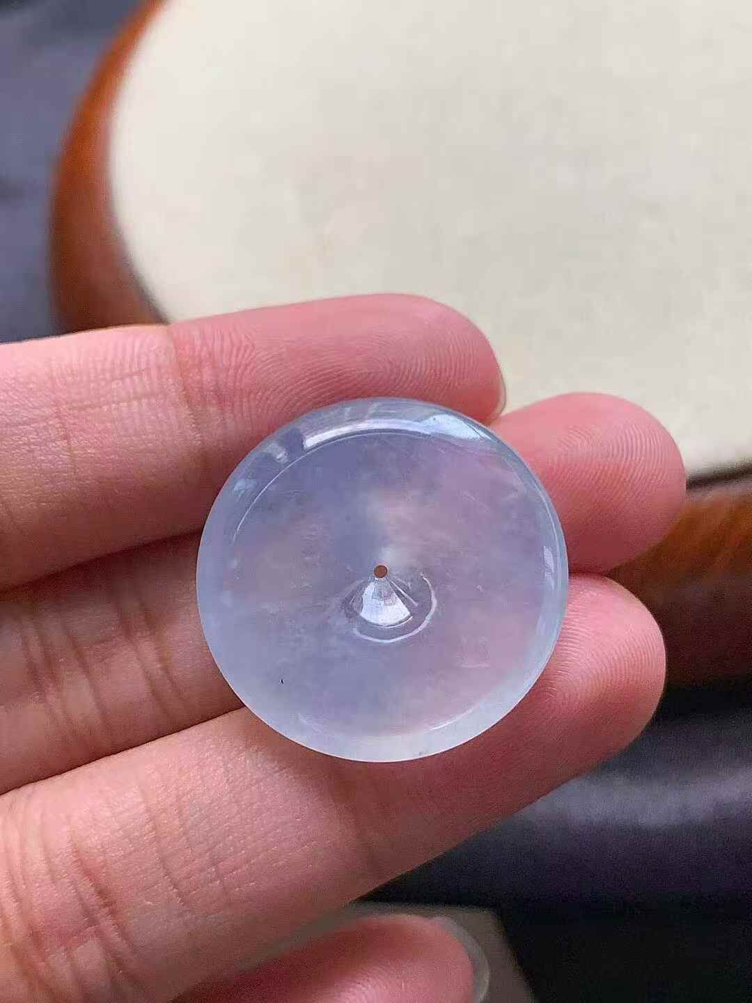 1122365 翡翠紫羅蘭平安扣 (24.3mm直徑)