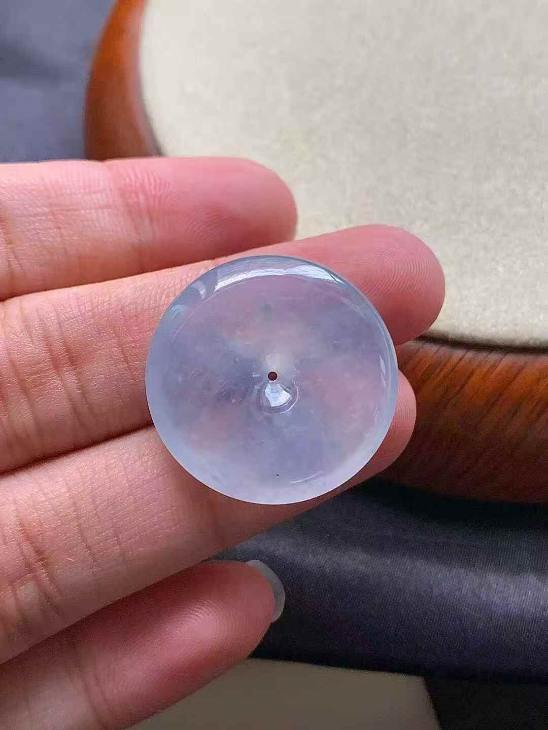 翡翠紫羅蘭平安扣 (24.3mm直徑),天然翡翠A玉, 緬甸玉, Jade, Jadeite