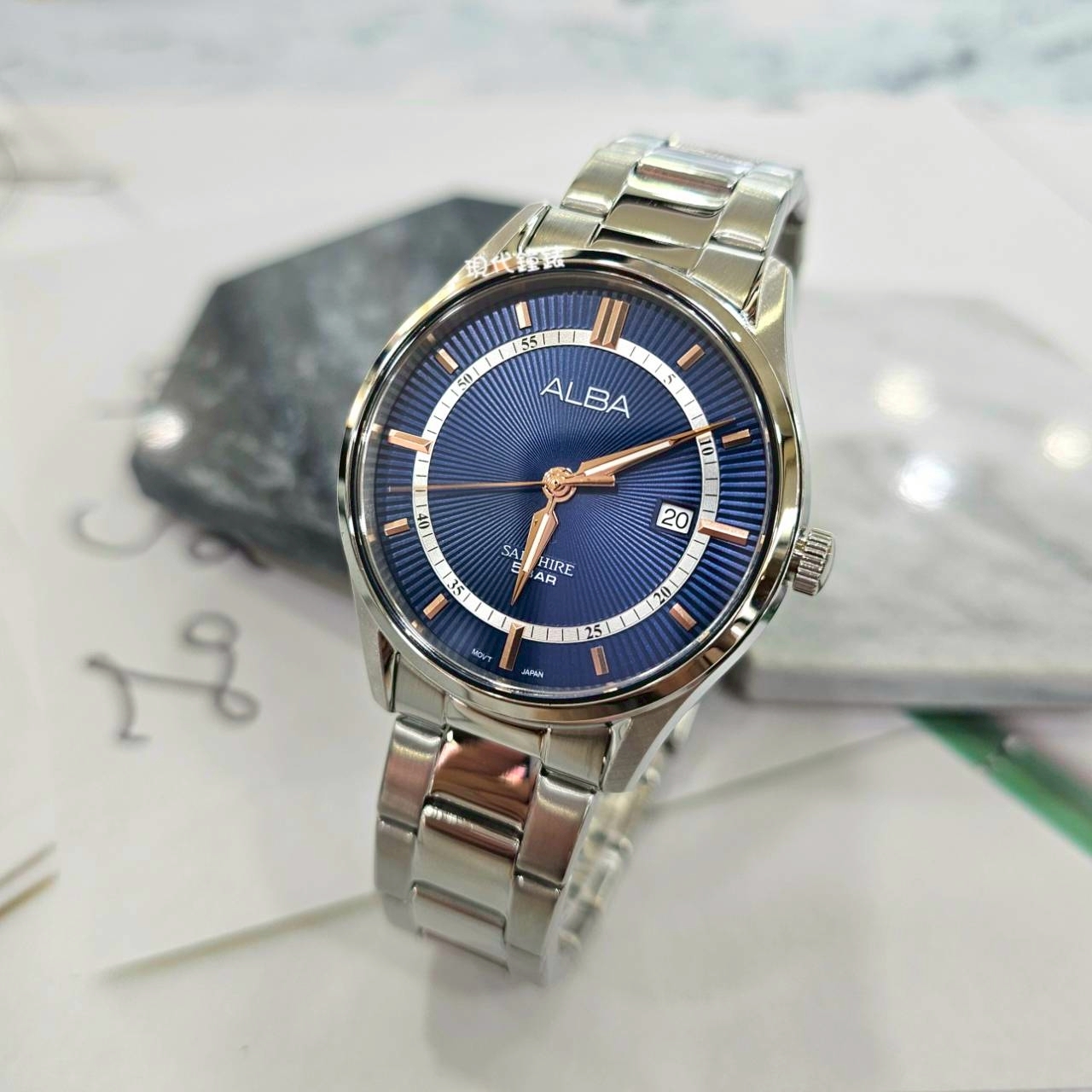 【ALBA 雅柏】PRESTIGE 紳士藍面男錶VJ42-X342B 40mm 現代鐘錶