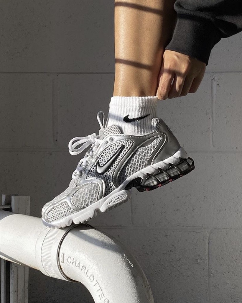 NIKE AIR ZOOM SPIRIDON CAGE 2 'Metallic Silver' 銀灰 運動 休閒鞋
