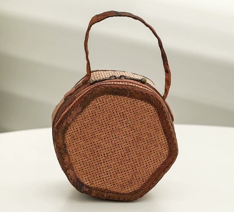 藤紋手提六角收納包