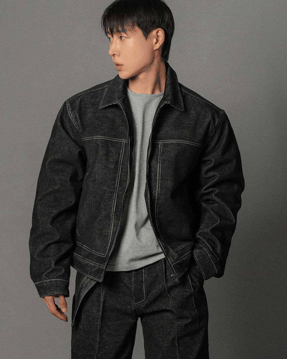 燈芯絨卡車司機夾克