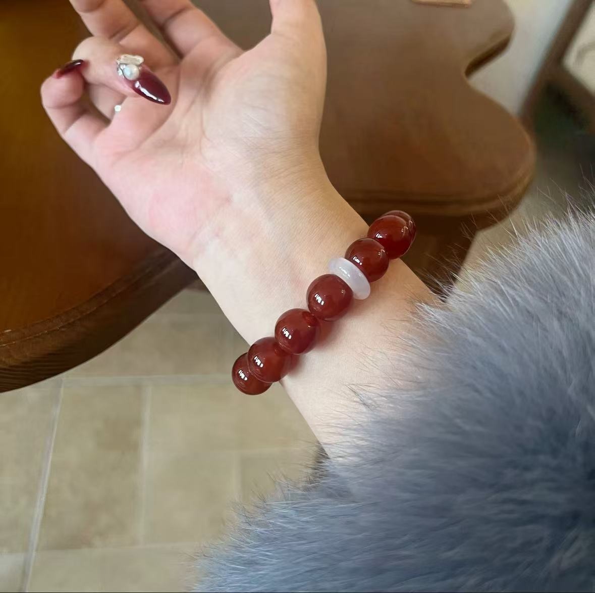 【赤玉流年】紅瑪瑙招財納福平安水晶手鍊