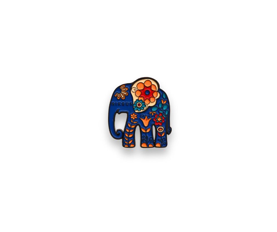 NIKSUN Floral Elephant Pin NIKSUN 繁花大象襟章