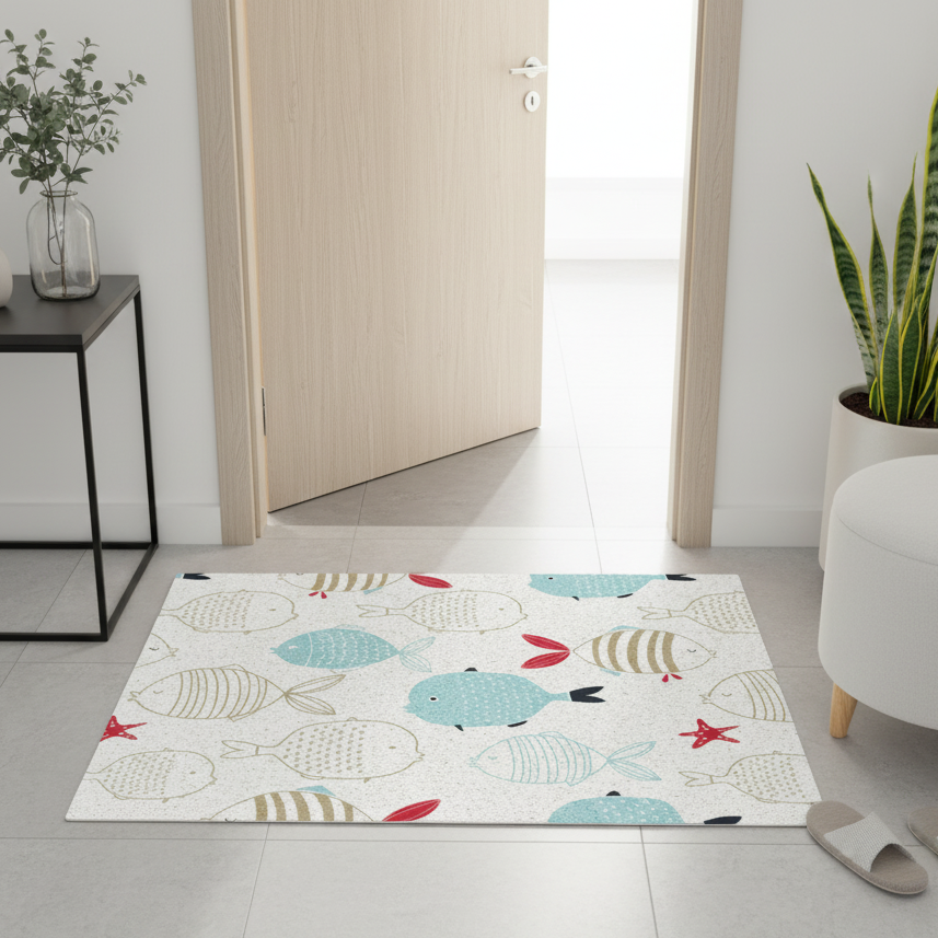 繪彩卡通進門除塵地墊