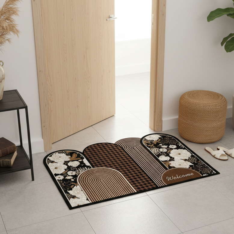 典雅異國弧形除塵地墊