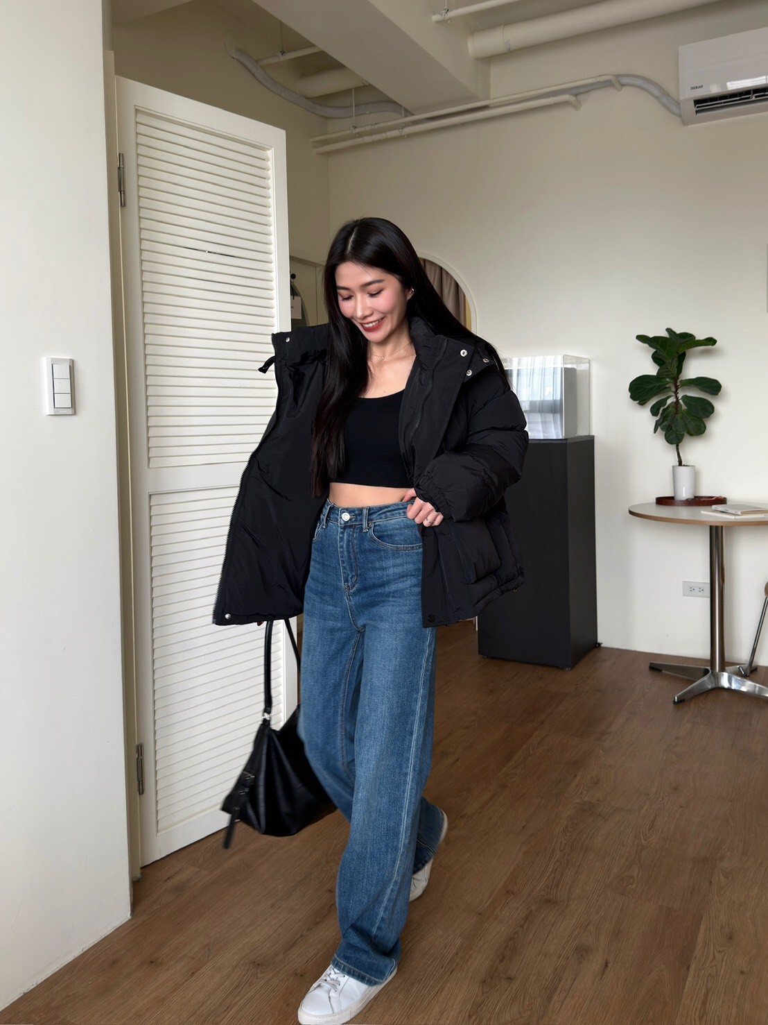 基本百搭直筒牛仔褲