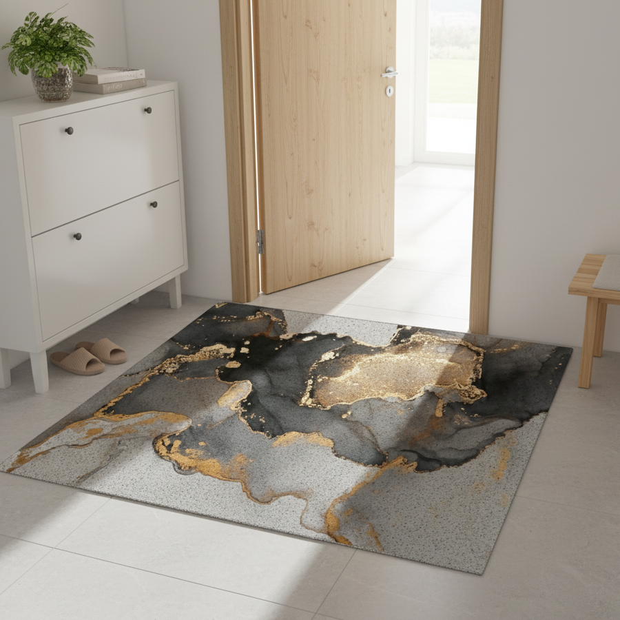 大理石紋輕奢系除塵地墊