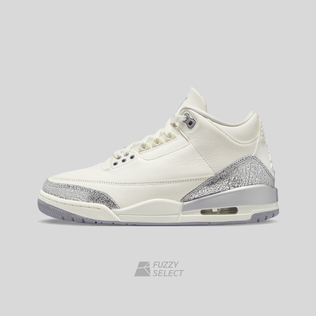 【逢甲 FUZZY】W Air Jordan 3 "Sail/Metallic Silver" 奶油灰 CK9246-100