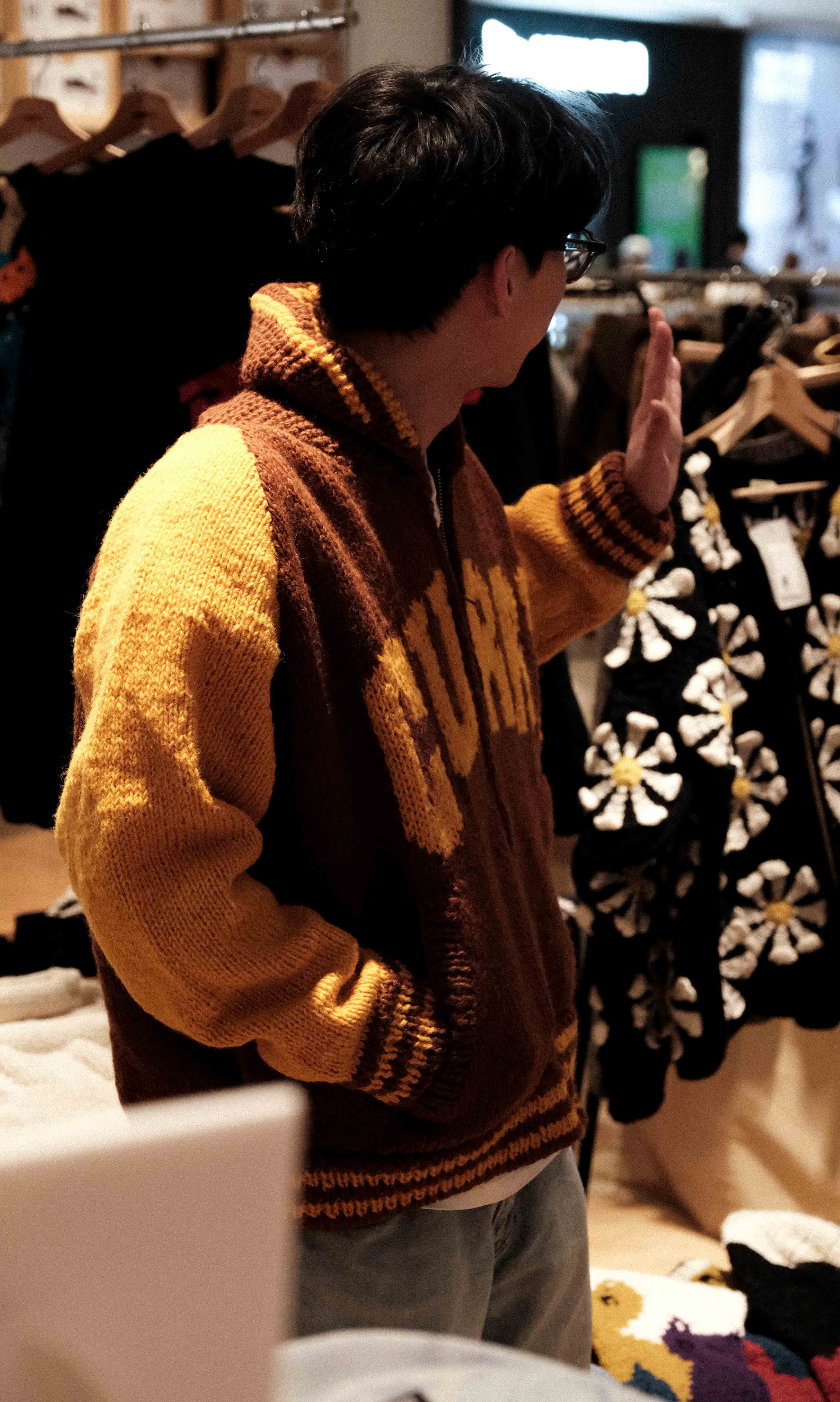 Macmahon Knitting Mills Chain Flower Cardigan