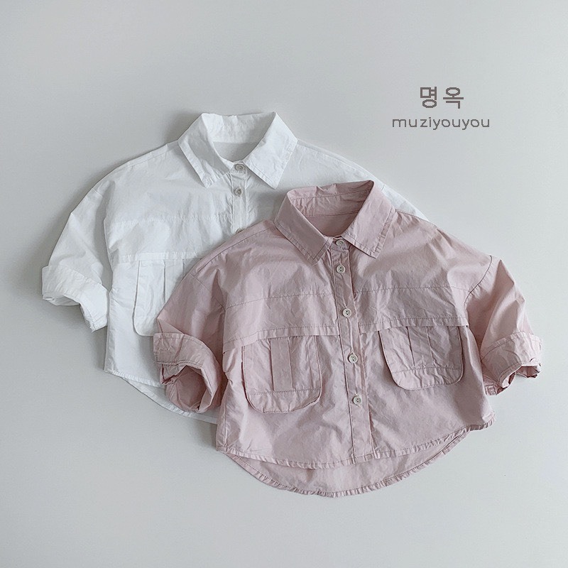 純色簡約休閒襯衫