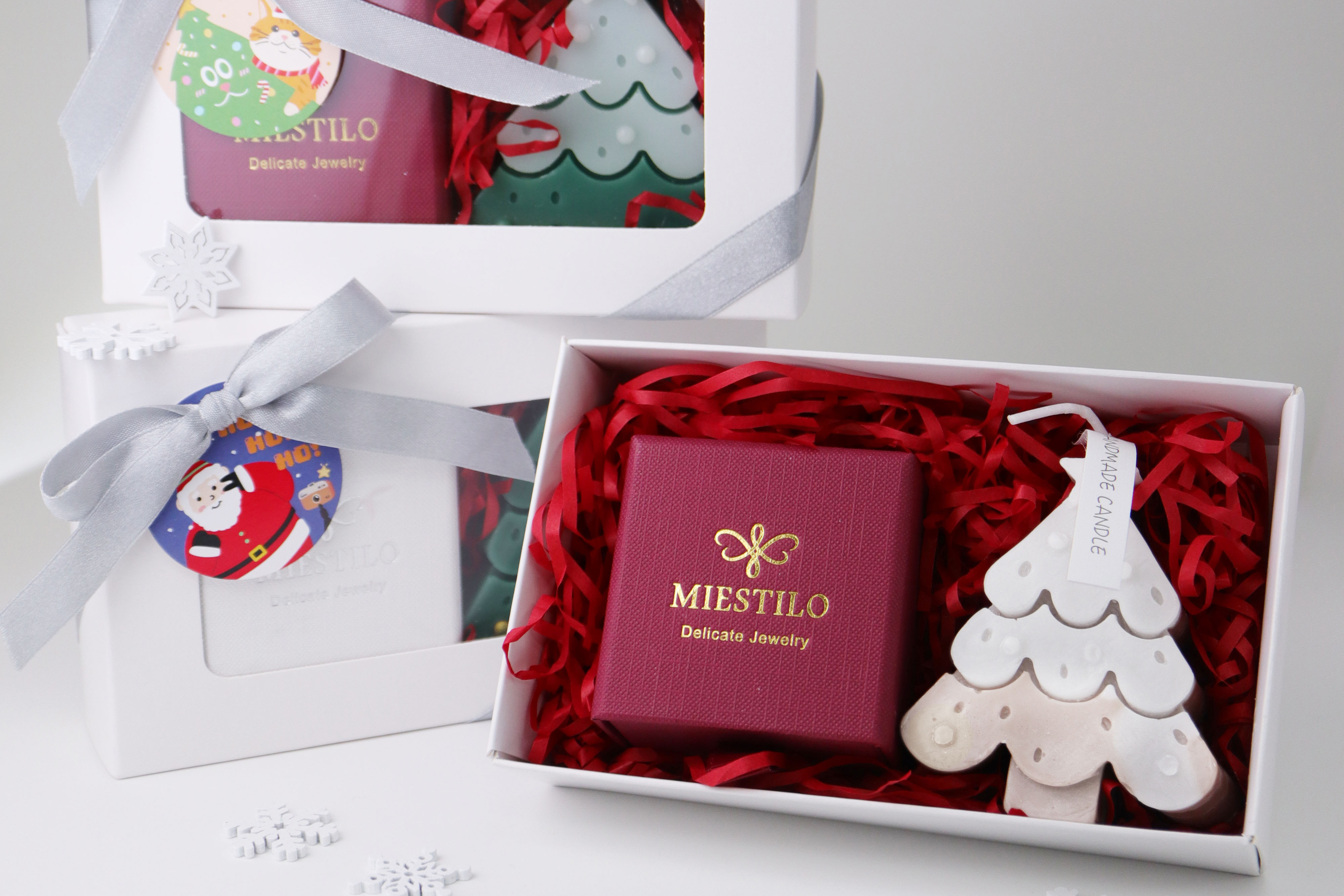 【聖誕香氛蠟燭禮盒包裝組】｜Miestilo Jewelry設計師輕珠寶品牌｜舒飾質感每一刻
