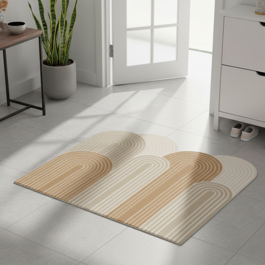 美系圓弧進門玄關除塵地墊