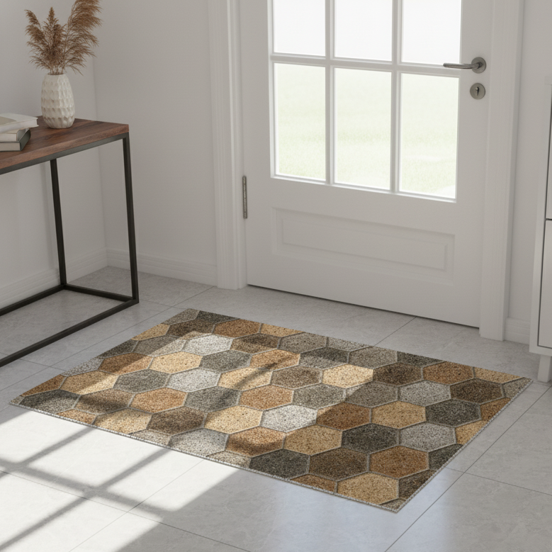 原木風紋理進門用除塵地墊
