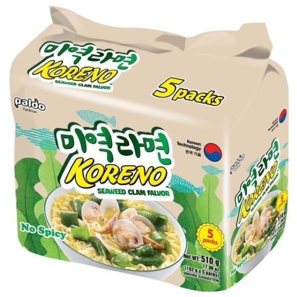 KORENO 韓式蜆貝海帶麵 (102g x5包) (EXP:2026.04)