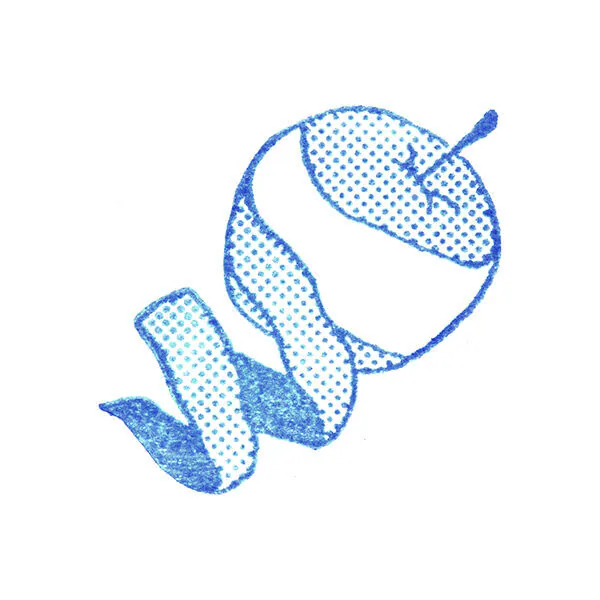 HITOTOKI 透明印章 單個 大尺寸 蘋果 MANA設計款｜KING JIM 日本