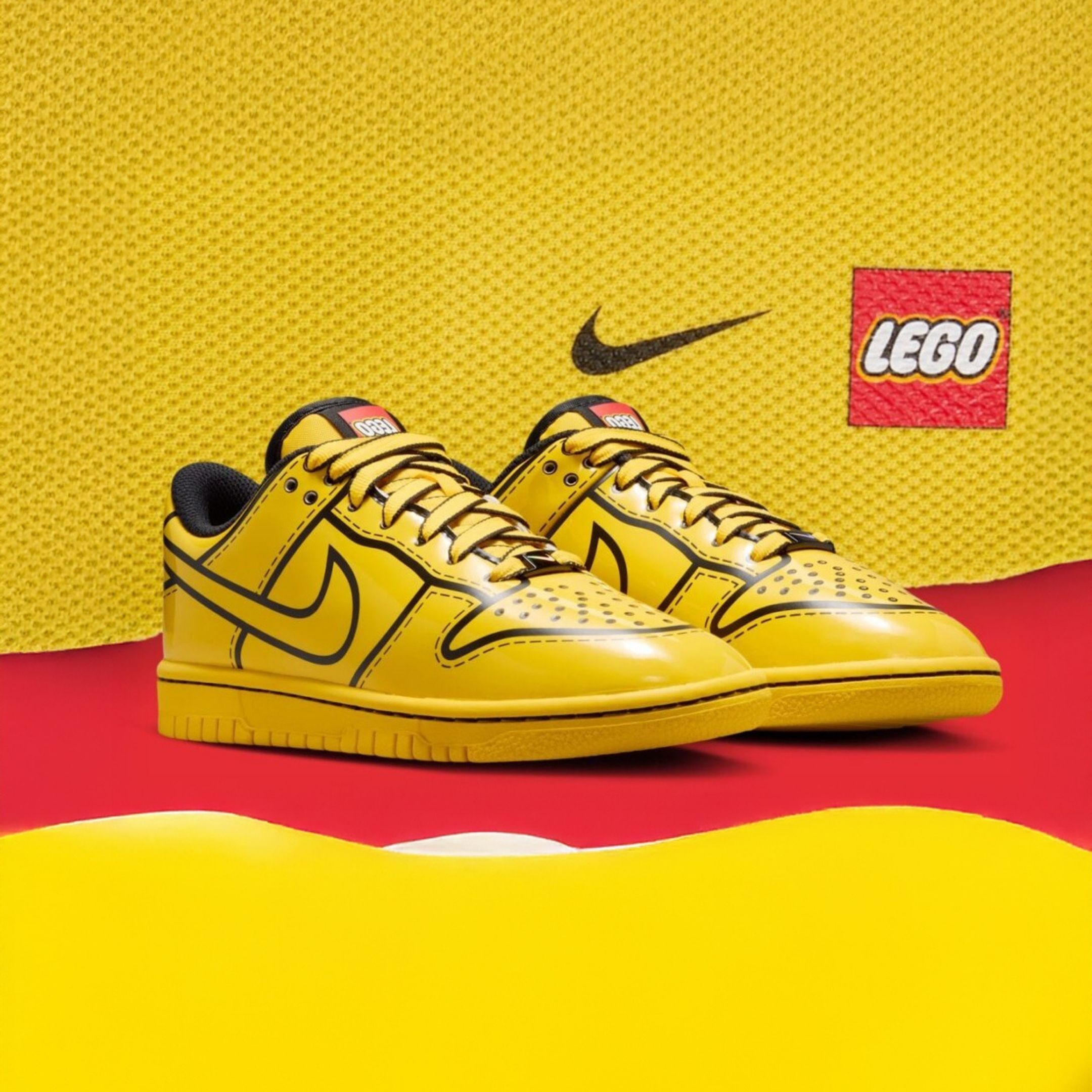 NICEDAY 代購 LEGO x Nike Dunk Low 樂高 聯名 特殊 黃 黃黑 積木 大童 女鞋 IF2117-700
