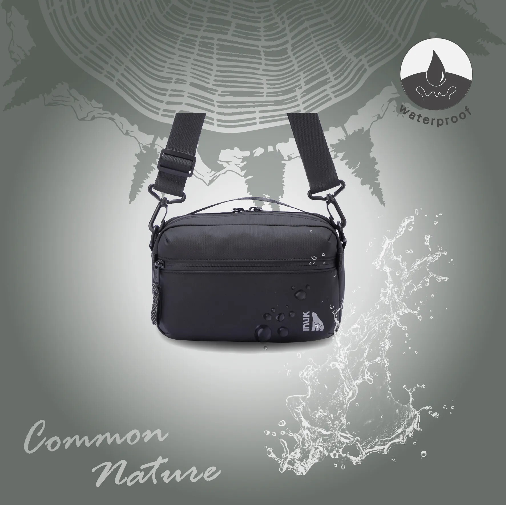 2025 全境防水 機能側背包 | Water_Shed STONE2_WR 黑 | 2.5L