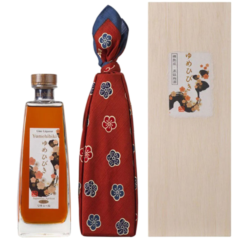 夢迴之響 五年樽熟成⾼級梅酒(和風布+木盒)