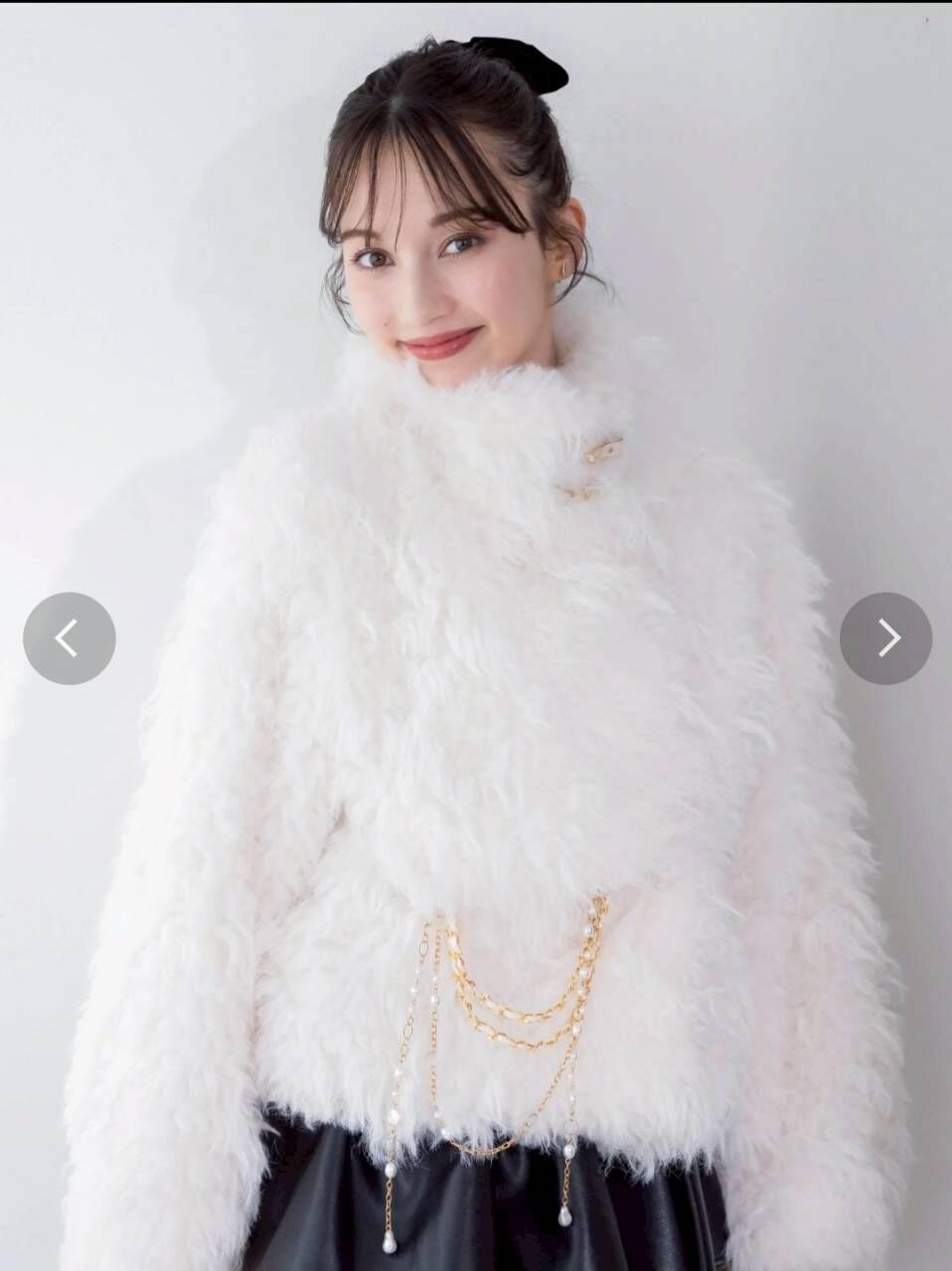 🎄日貨✨️dazzlin超柔軟毛毛珍珠鏈外套