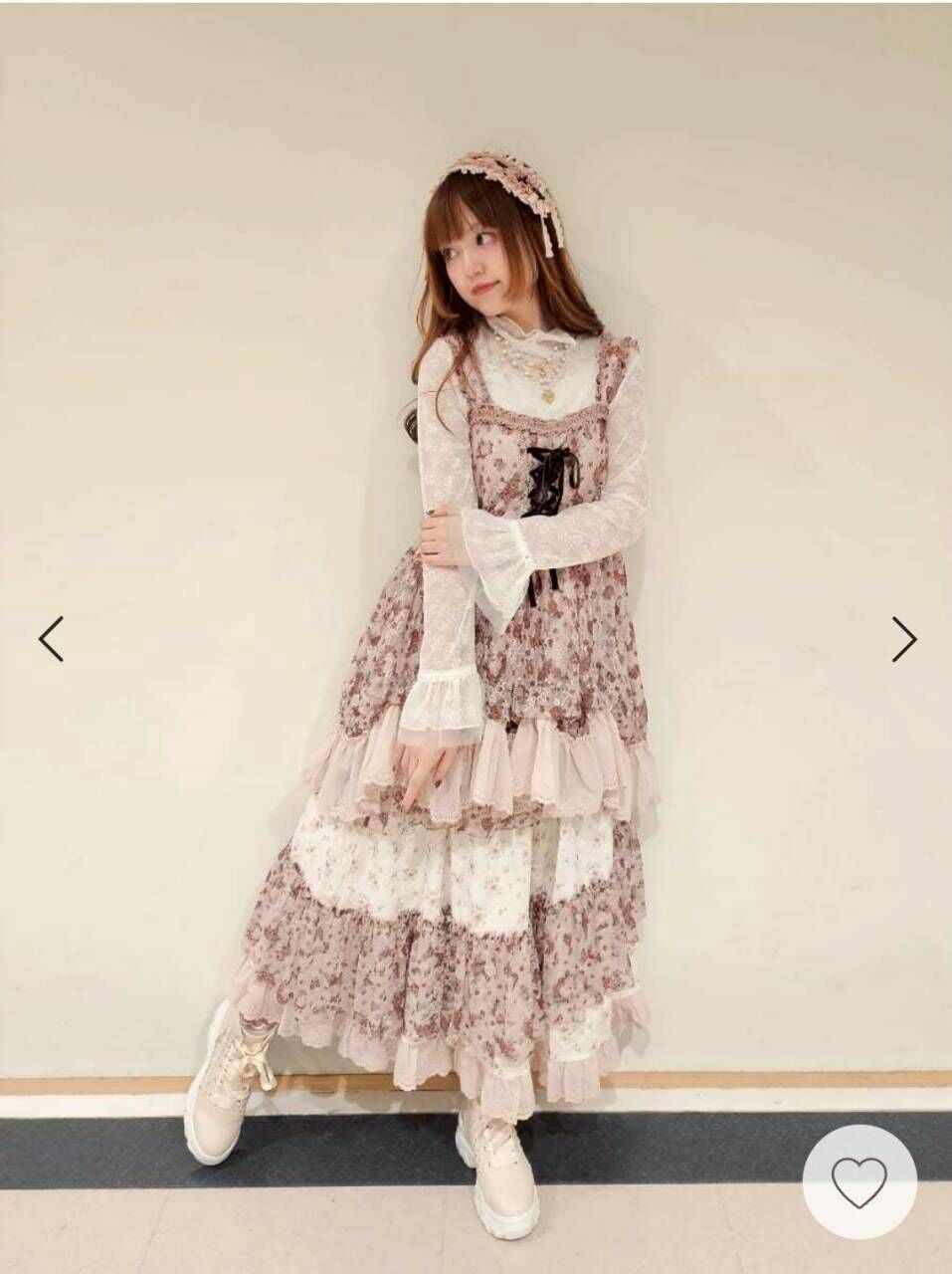 🎄日貨✨️柔軟花蕾絲背心裙