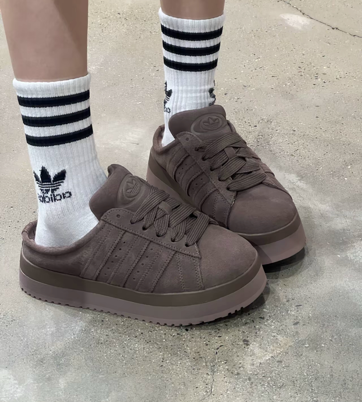 Adidas Originals Campus 00s 麵包勃肯拖 棕色 黑色 毛絨 厚底 拖鞋 JR3731 JR3733/預購